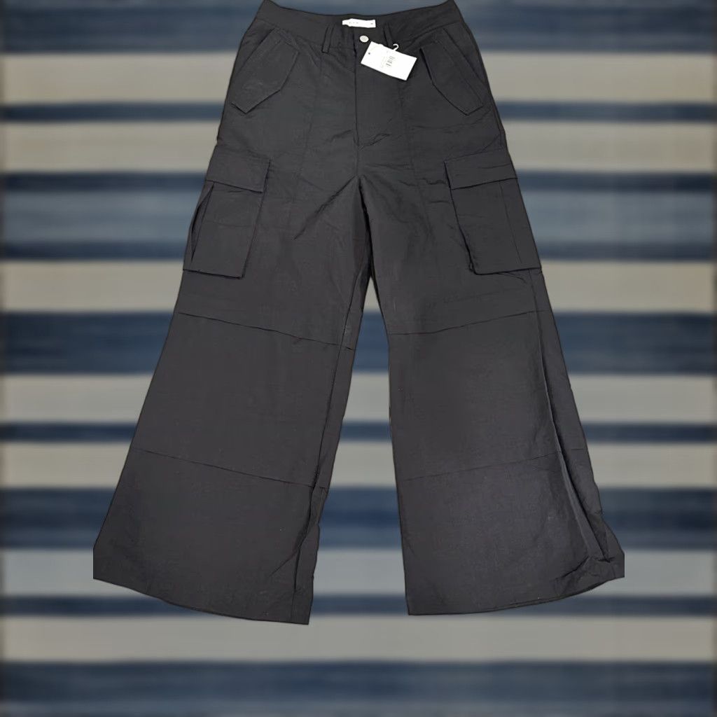 MNML MNML Black Men’s Nylon Rave Cargo Pants Size Cargo Flare Windbreaker Size US 34 / EU 50 - 1 Thumbnail