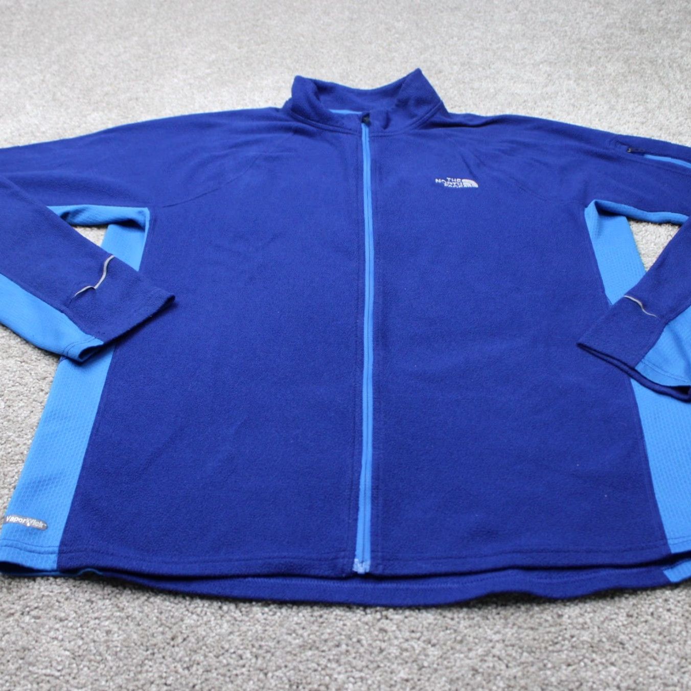 The North Face The North Face Sweatshirt Mens Large Blue Vaporwick Full Zip Fleece Polyester Size US L / EU 52-54 / 3 - 2 Thumbnail