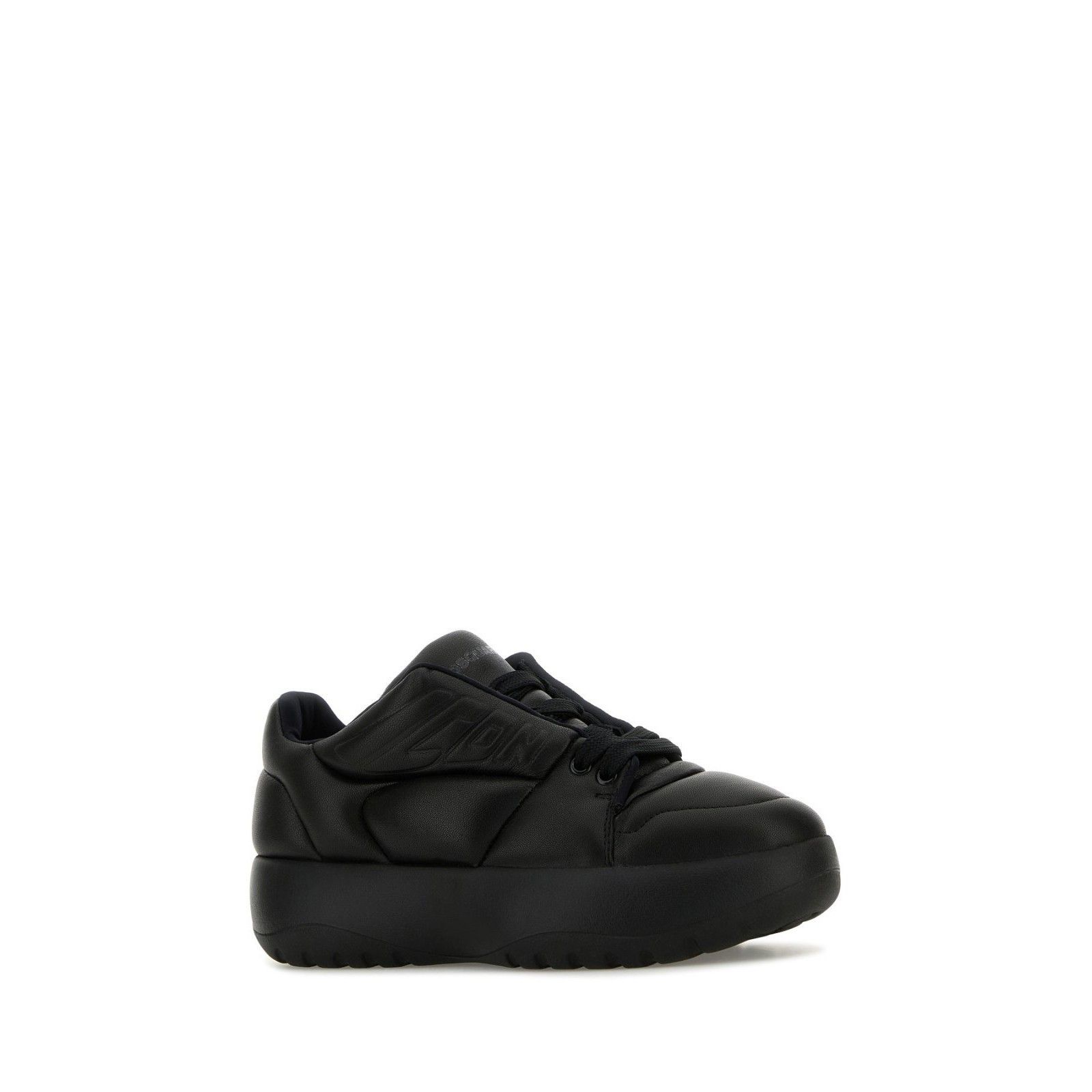 Dsquared2 DSQUARED2 Black Leather Puffer Sneakers New & Authentic (Eur Size US 10 / EU 43 - 2 Thumbnail