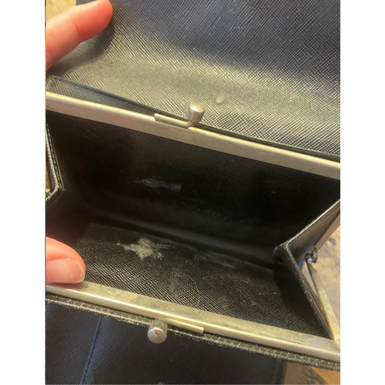 Prada PRADA Compact Wallet Nero Saffiano Triangle Size ONE SIZE - 8 Thumbnail