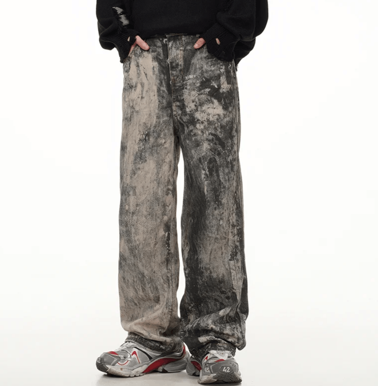 Japanese Brand Streetwear Tie Dye Distressed Jeans Size US 34 / EU 50 - 1 Thumbnail