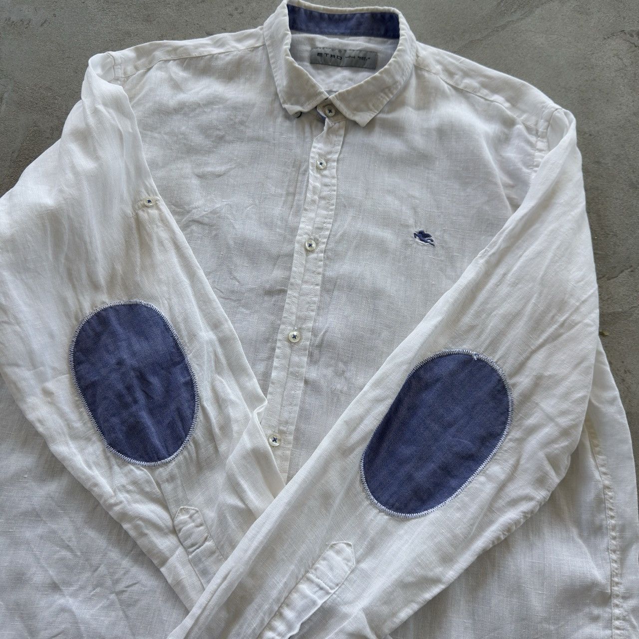 Etro Etro White Linen Shirt Made In Italy Luxury Summer Top 44 Size US L / EU 52-54 / 3 - 4 Thumbnail