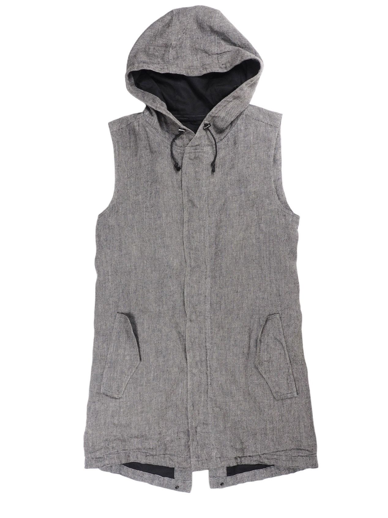 image of If Six Was Nine x Le Grande Bleu L G B Shellac Vest Parka Jacket in Grey, Men's (Size Medium)