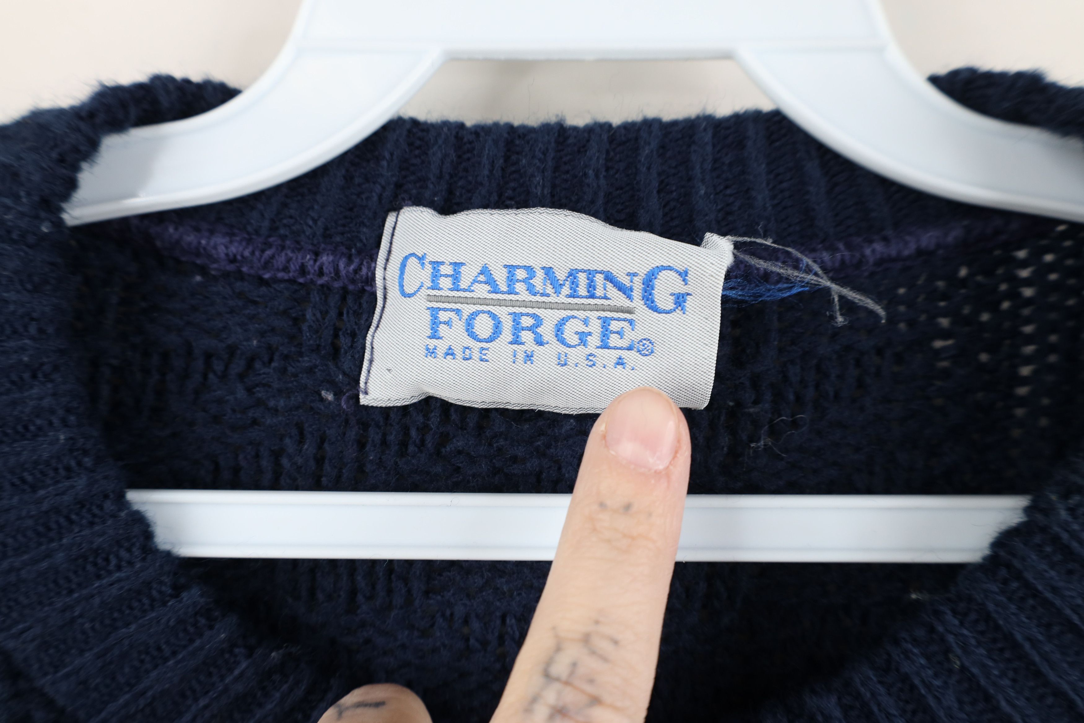 Vintage Vintage 90s Streetwear Ribbed Knit Crewneck Sweater USA Size US L / EU 52-54 / 3 - 4 Thumbnail