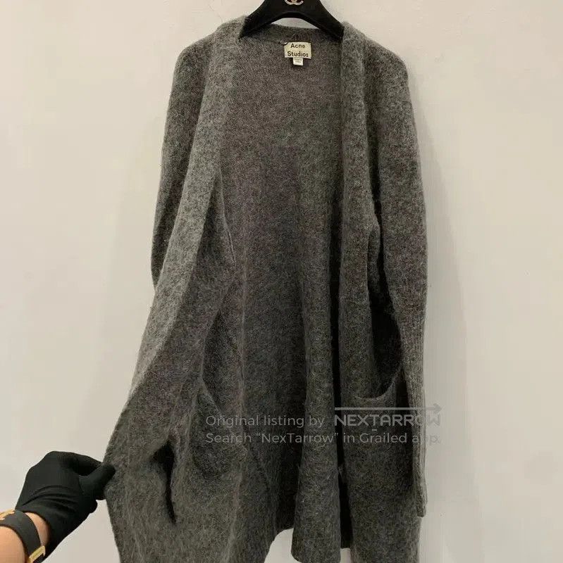 Acne Studios Acne Studios Gray Mohair Women's Cardigan. Size XS / US 0-2 / IT 36-38 - 3 Thumbnail