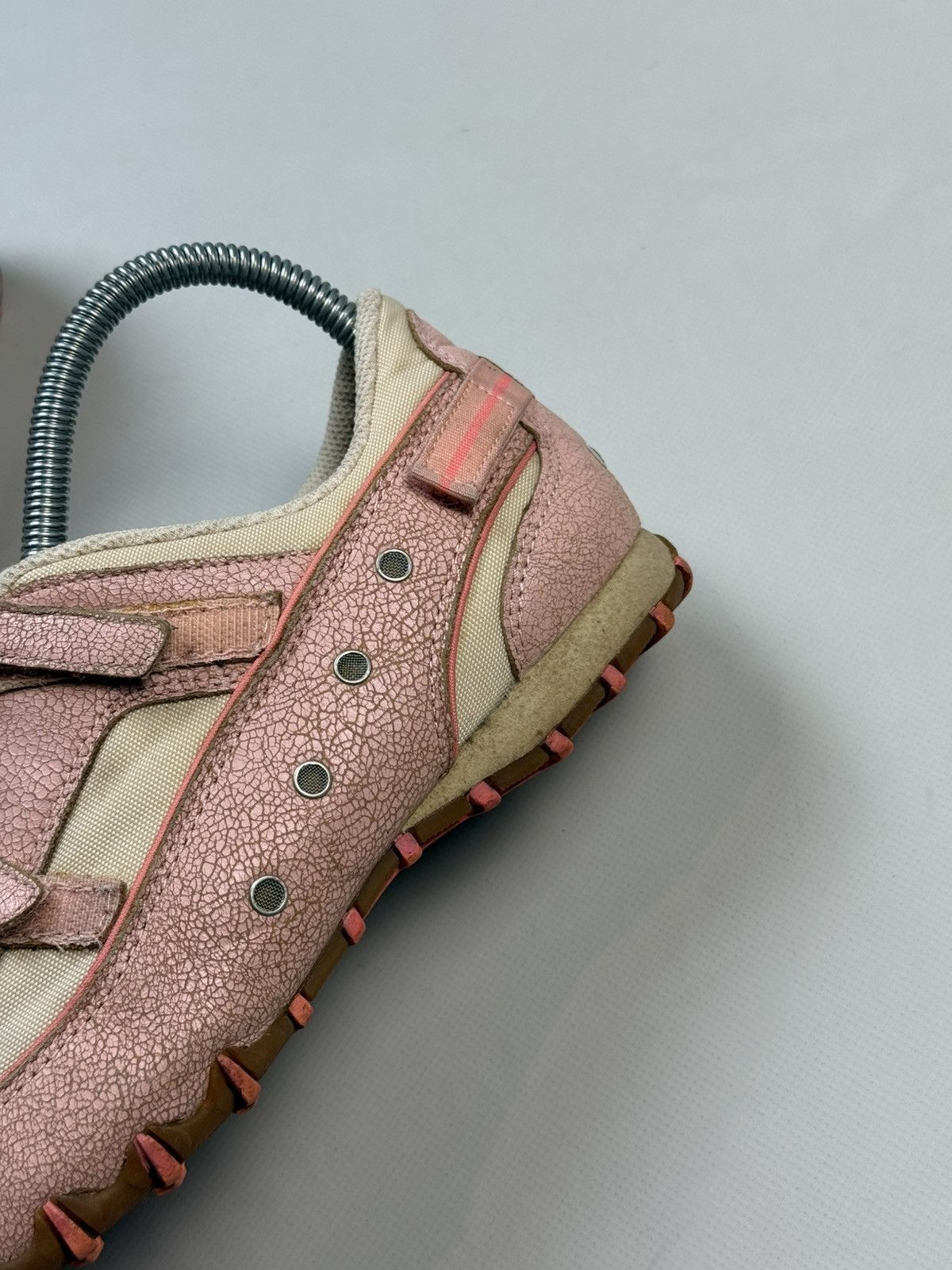 Diesel Vintage Y2K Leather Pink Straps Low Top Sneakers Ballets Size US 7 / IT 37 - 17 Thumbnail