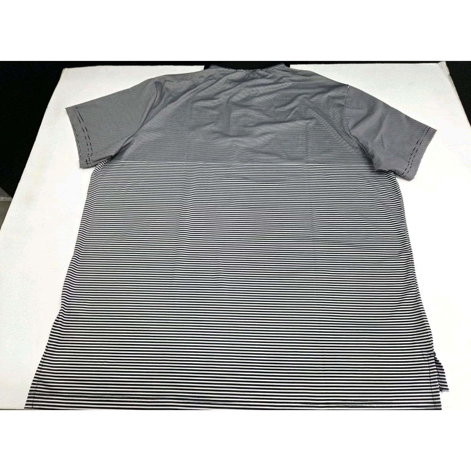 U.S. Polo Assn. NWT US Polo ASSN Mens Polo Feel Dry Shirt Black/White Striped Size XL Size US XL / EU 56 / 4 - 5 Thumbnail
