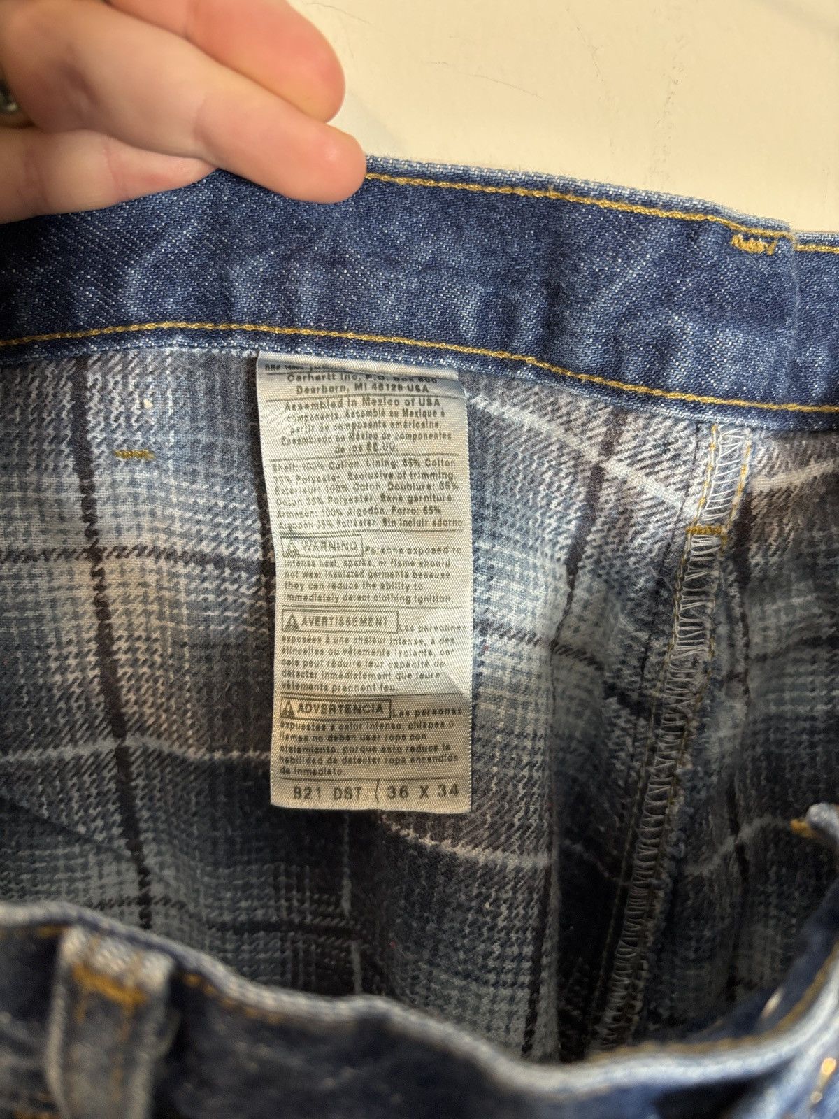 Carhartt Vintage Carhartt Flannel Lined Jeans B21 Size US 34 / EU 50 - 3 Thumbnail
