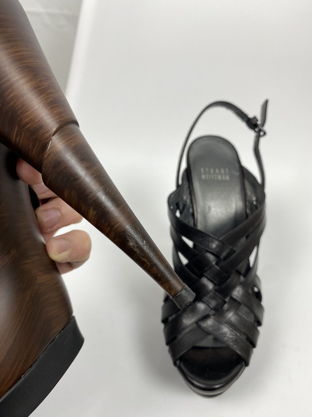 Stuart Weitzman Stuart Weitzman Genuine Leather Sandals Heels size 37 Size US 7 / IT 37 - 8 Thumbnail