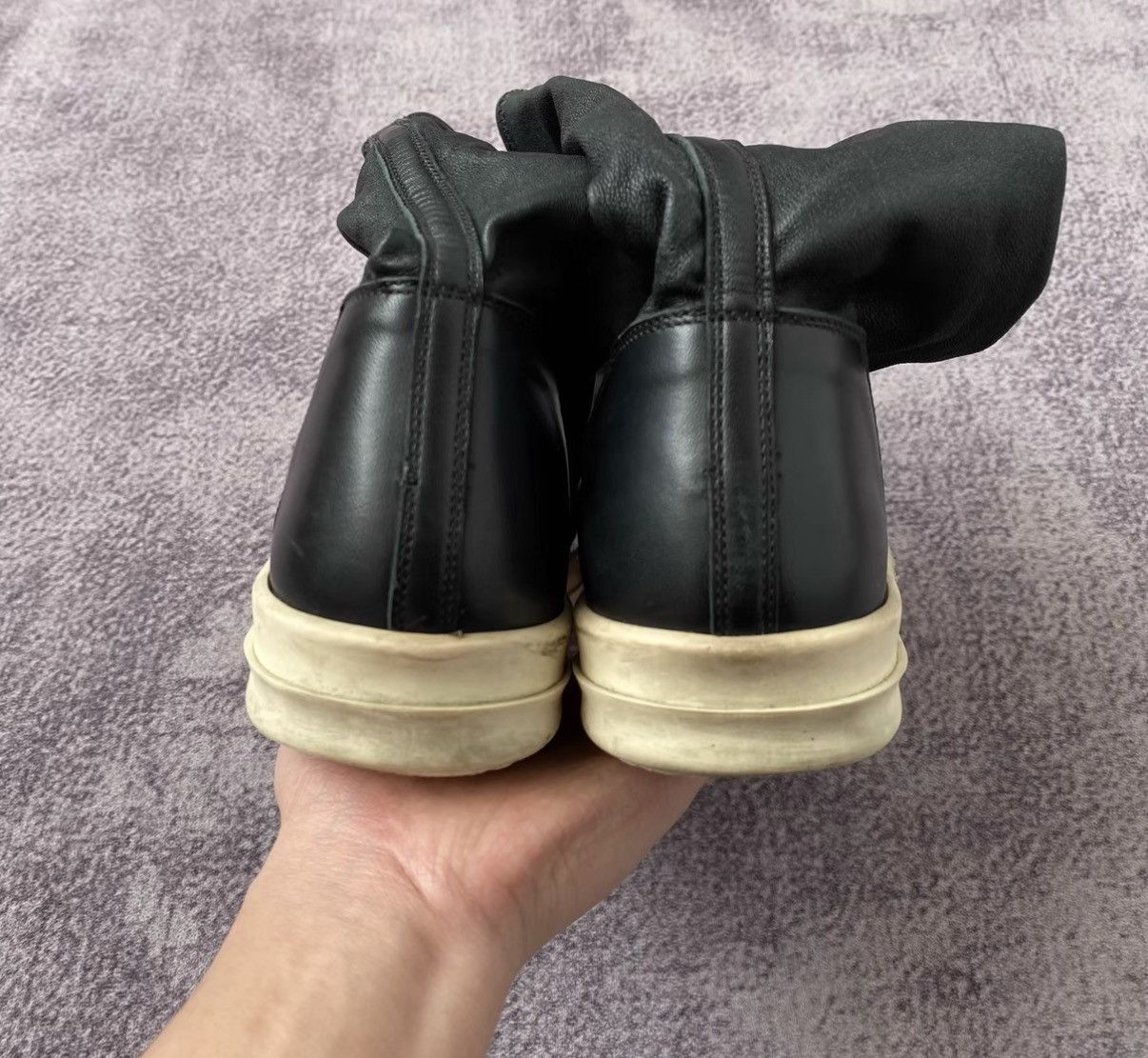 Rick Owens Rick Owens Main Line Black Mid-Calf /Over-Knee Goddess Boots Size US 5 / IT 35 - 4 Thumbnail