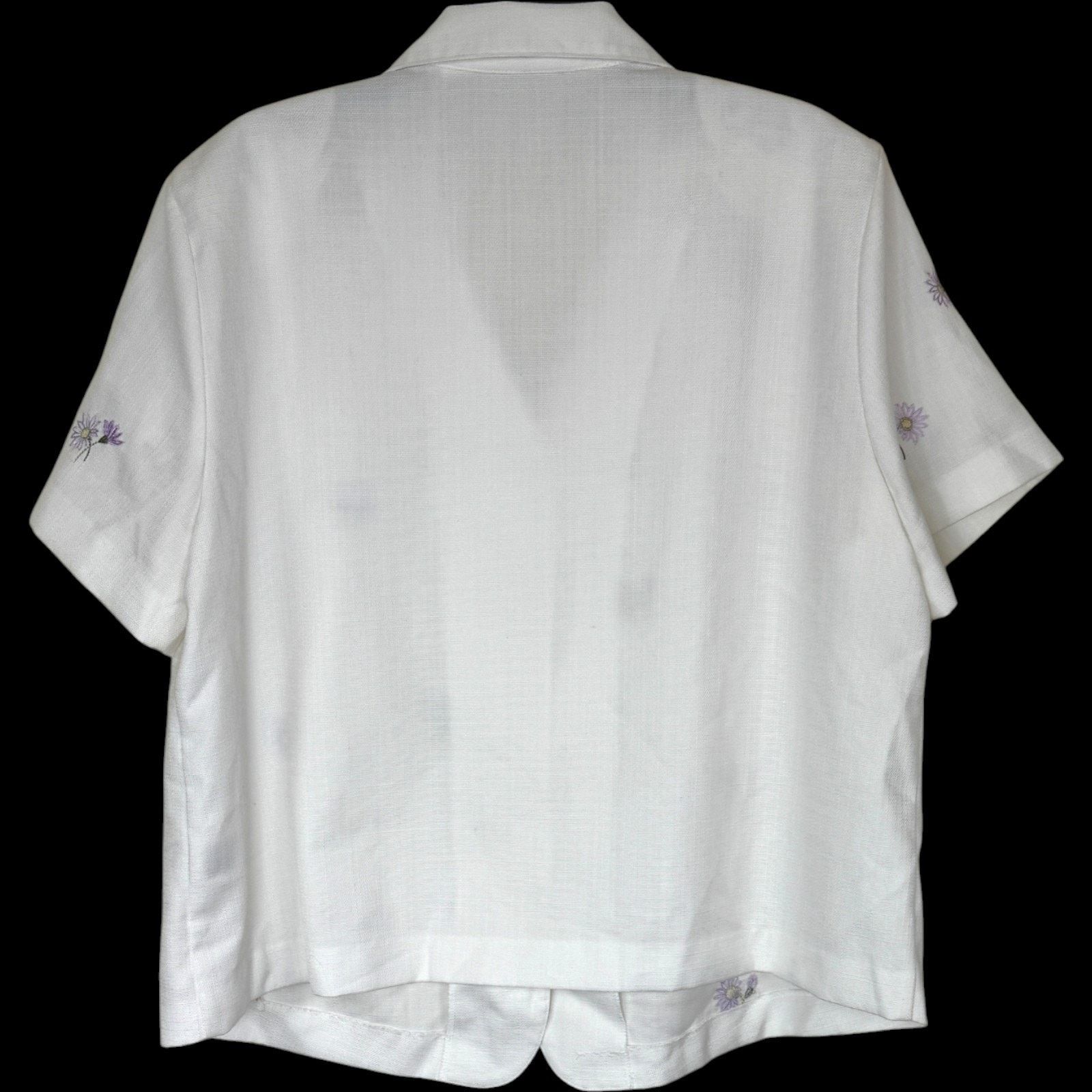 Other Alfred Dunner White Blouse 20W Embroidered Floral Size XXL / US 16-18 / IT 52-54 - 12 Thumbnail