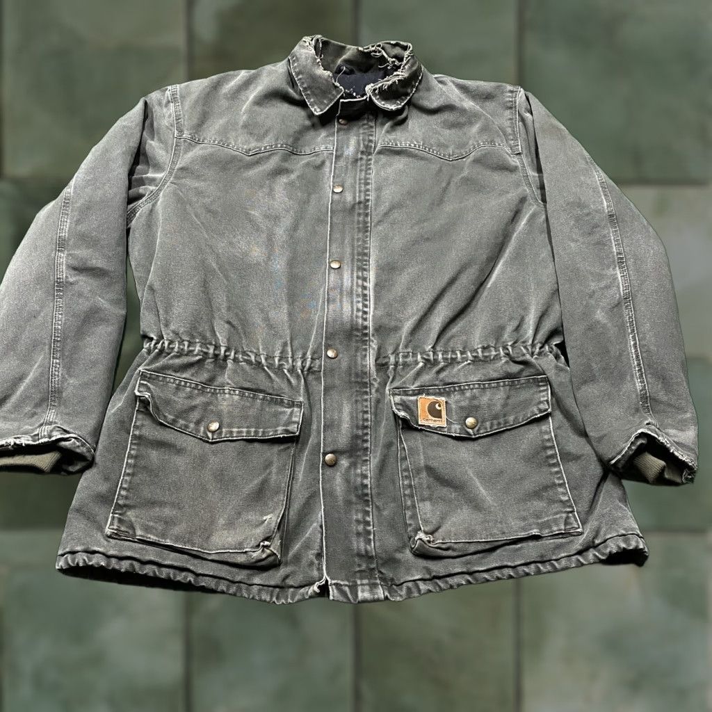 Carhartt VINTAGE Carhartt Jacket Mens XL Green 90S Quilted Barn Chore Work Coat C46 MOS Clothing Size US XL / EU 56 / 4 - 1 Thumbnail