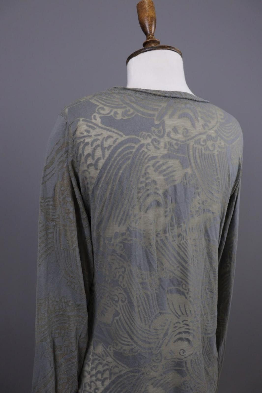 Rundholz Rundholz Gray Floral Mesh Knit Lagenlook Pullover Size L Size L / US 10 / IT 46 - 12 Thumbnail
