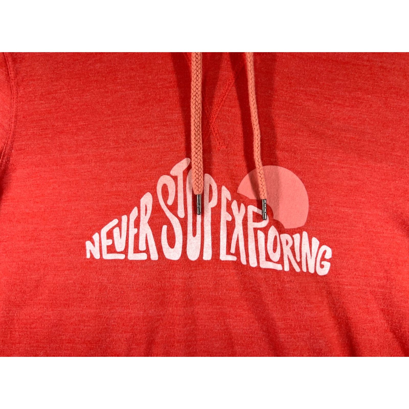 The North Face The North Face Hoodie Women Medium Orange Pullover Pocket Logo Crew Neck Jersey Knit Sweatshirt Size M / US 6-8 / IT 42-44 - 6 Thumbnail