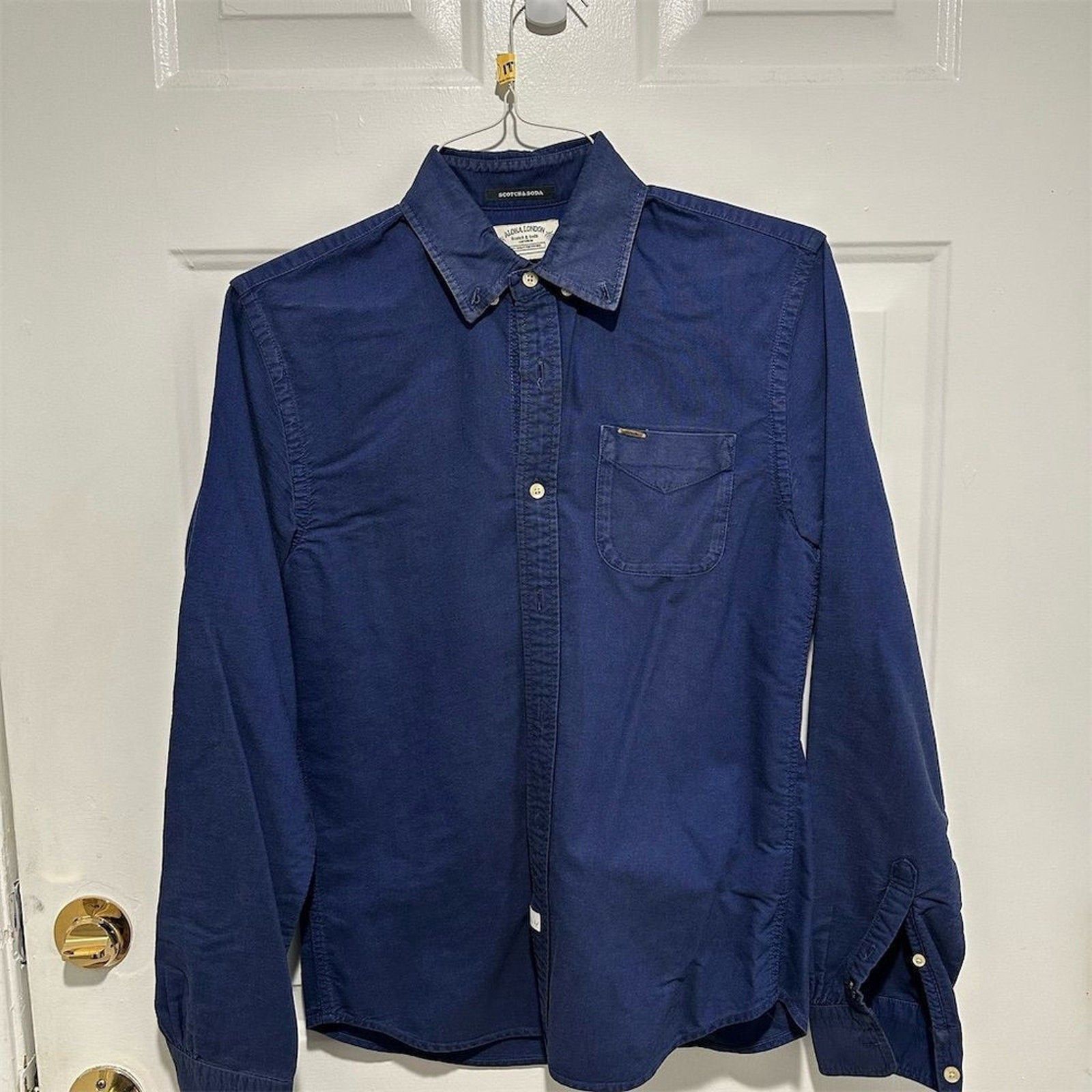 Scotch & Soda Scotch & Soda Men's Blue Long Sleeve Button-Up S Size US S / EU 44-46 / 1 - 1 Thumbnail