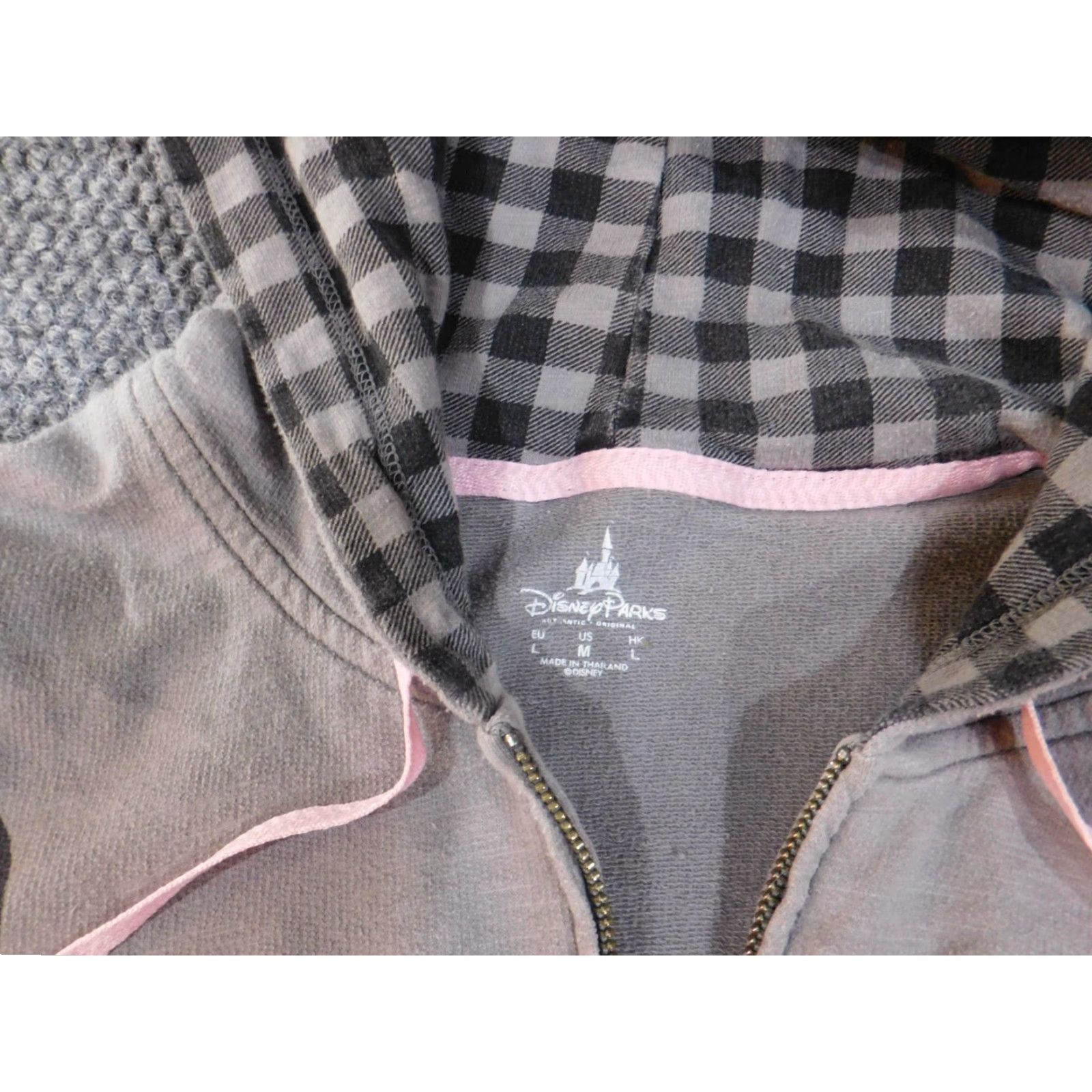 Disney VINTAGE Mickey Mouse Hoodie Womens M Gray Disney Full Zip Shirt Sweatshirt Logo 90s Mens Womens Boys Girls Size M / US 6-8 / IT 42-44 - 5 Thumbnail