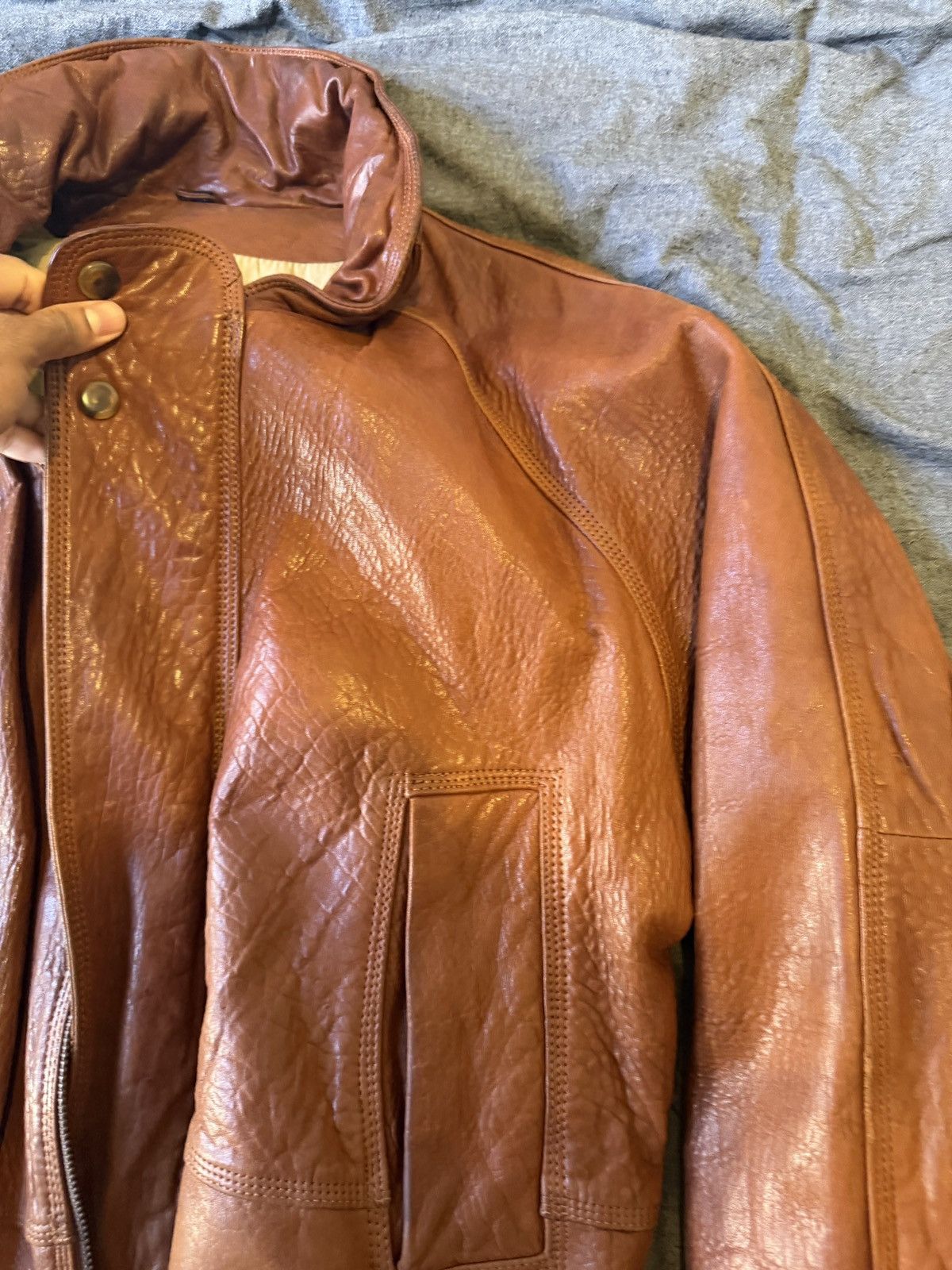 Nautica Vintage Nautica Genuine Leather Jacket Size US L / EU 52-54 / 3 - 4 Thumbnail