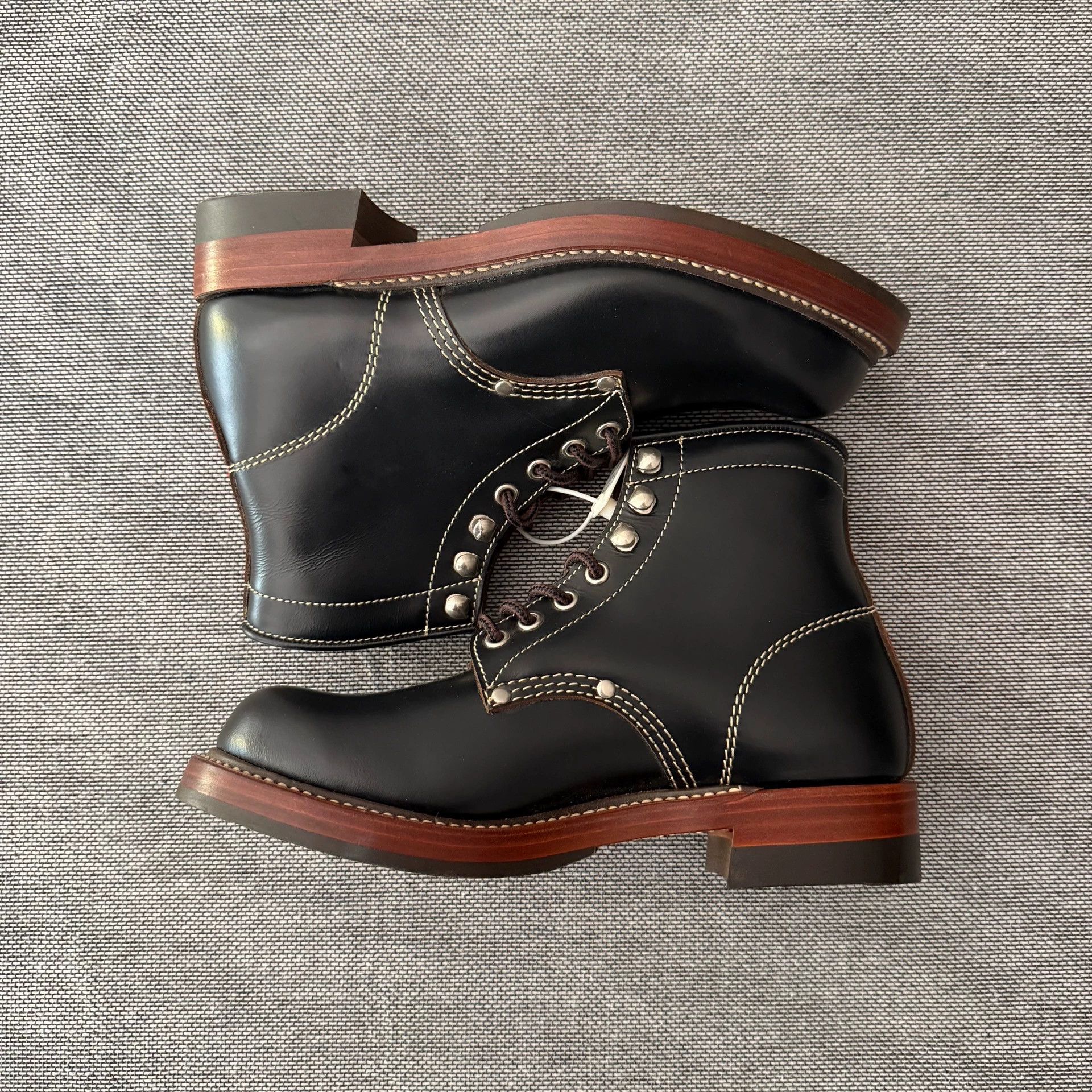 TOYS McCOY Toys McCoy Cowhide Railroad Boots Black 7E 9.8 Size US 7 / EU 40 - 1 Thumbnail