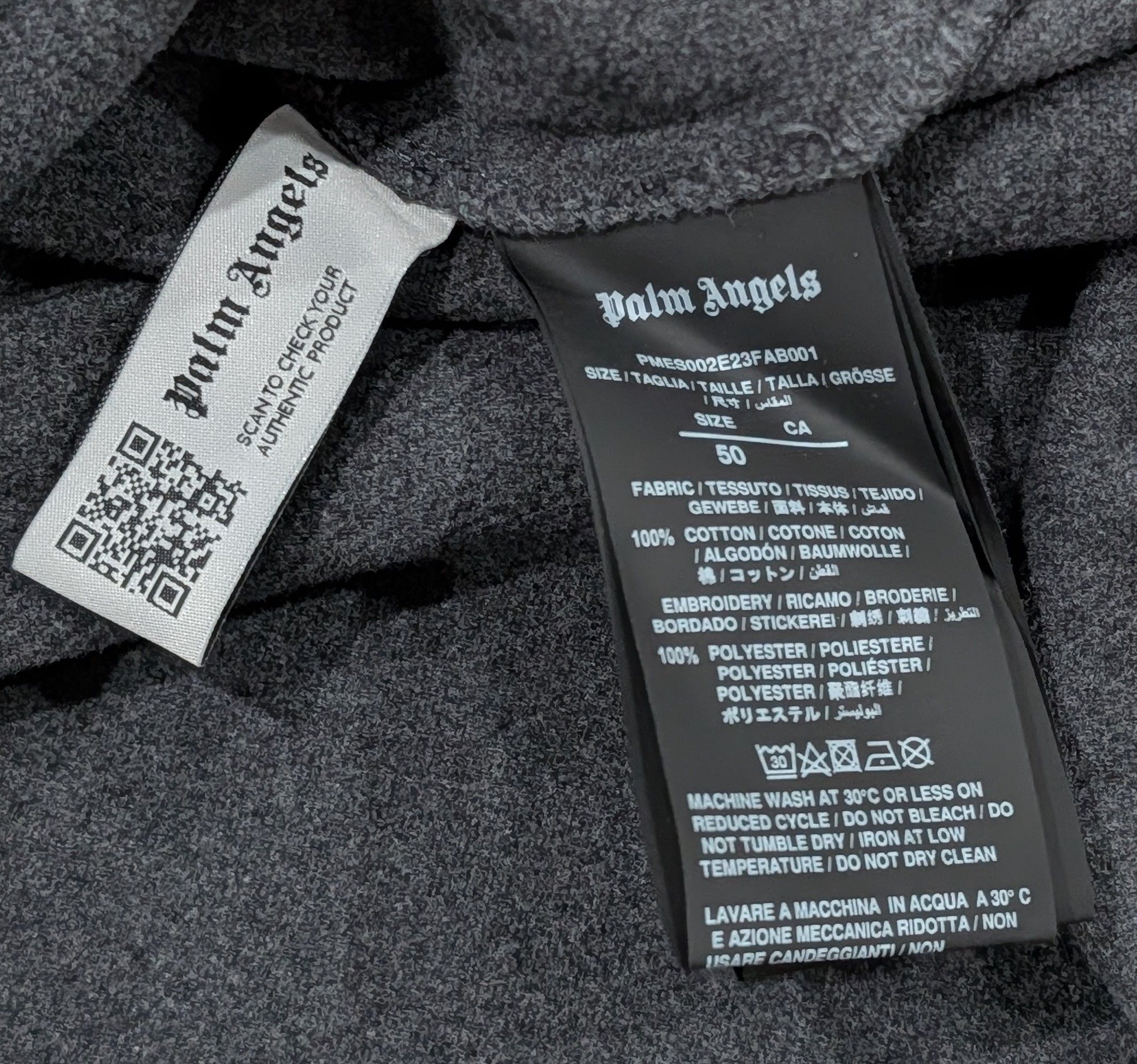 Palm Angels PALM ANGELS Logo Cotton Overshirt Anthracite 50 Size US M / EU 48-50 / 2 - 7 Thumbnail