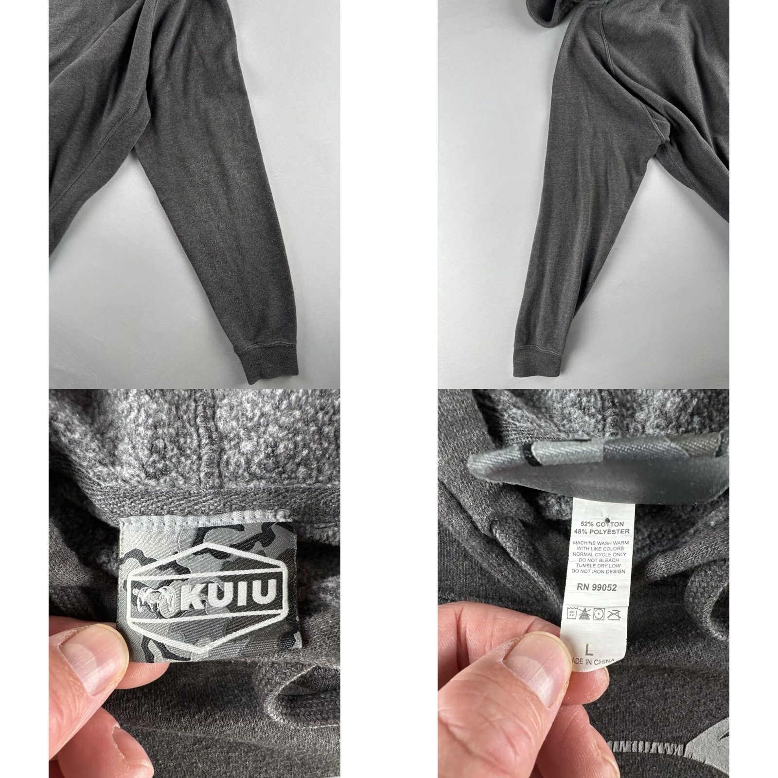 Logo 7 KUIU Ram Logo Hoodie Mens L Gray Pullover Sweatshirt Size US L / EU 52-54 / 3 - 8 Thumbnail