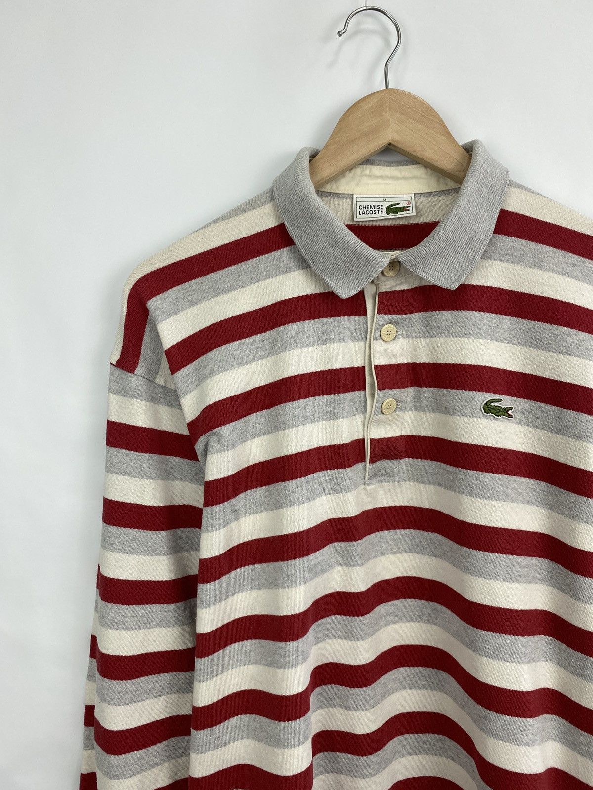 Lacoste 🇫🇷 Vintage 90s Lacoste Polo Long Sleeve made in France Y2K Size US M / EU 48-50 / 2 - 2 Thumbnail