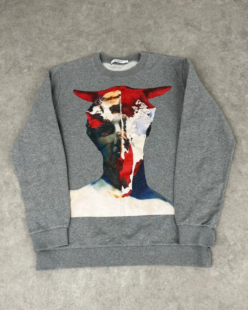 Givenchy SS2015 Givenchy Grey Abstract Human Crewneck Sweater by Riccardo Tisci Size US M / EU 48-50 / 2 - 1 Thumbnail