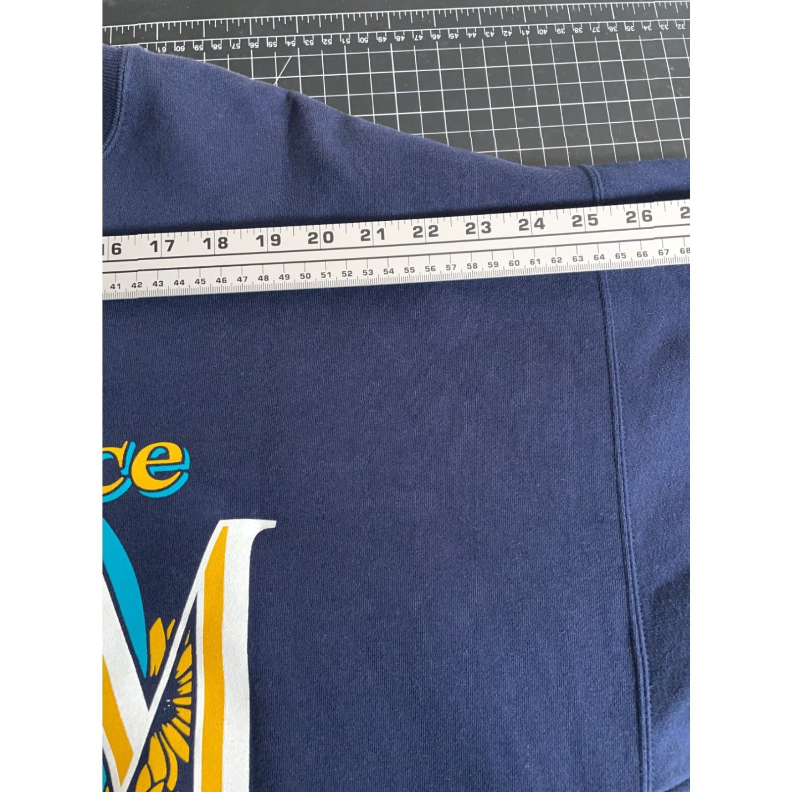 Vintage VINTAGE US Air Force Mom Sweatshirt Gear for Sports Adult XL Dark Blue Heavyweight Cotton-Blend Fleece Raglan Sleeve Crew Neck Pullover Women Size XL / US 12-14 / IT 48-50 - 7 Thumbnail