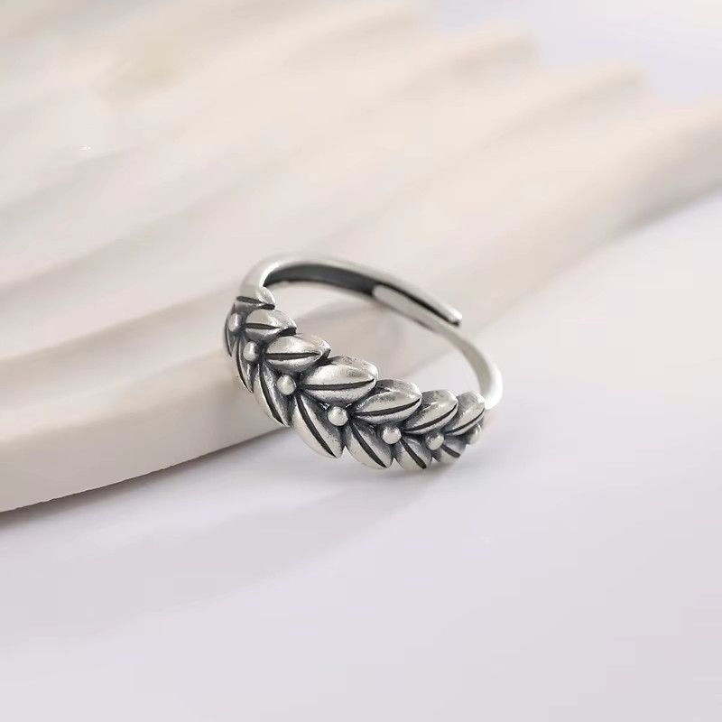 Jewelry Silver Mini Wheat Rings Size ONE SIZE - 2 Thumbnail