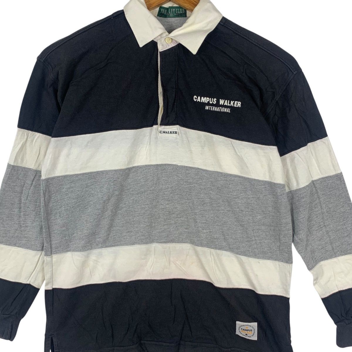 Vintage Vintage CAMPUS WALKER INTERNATIONAL Rugby Tee Shirt Top Size US S / EU 44-46 / 1 - 3 Thumbnail