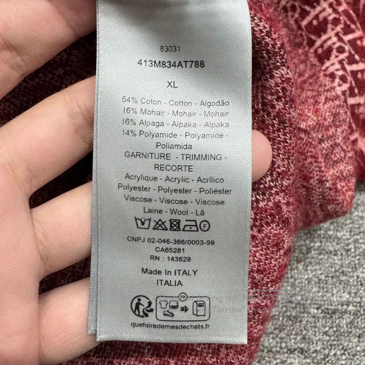 Dior Dior Velvet Logo Long Sleeve Shirt. Size US XL / EU 56 / 4 - 4 Thumbnail