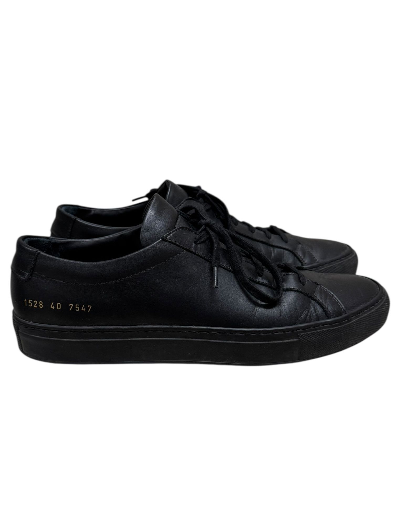 Common Projects Common Projects Black Achilles Low Top Sneakers Size US 7 / EU 40 - 1 Thumbnail