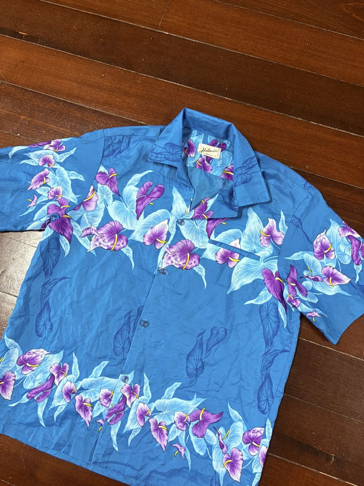 Jams World 80s Rare Vintage halena Hawaii Button Up Patterned Shirt Size US L / EU 52-54 / 3 - 4 Thumbnail