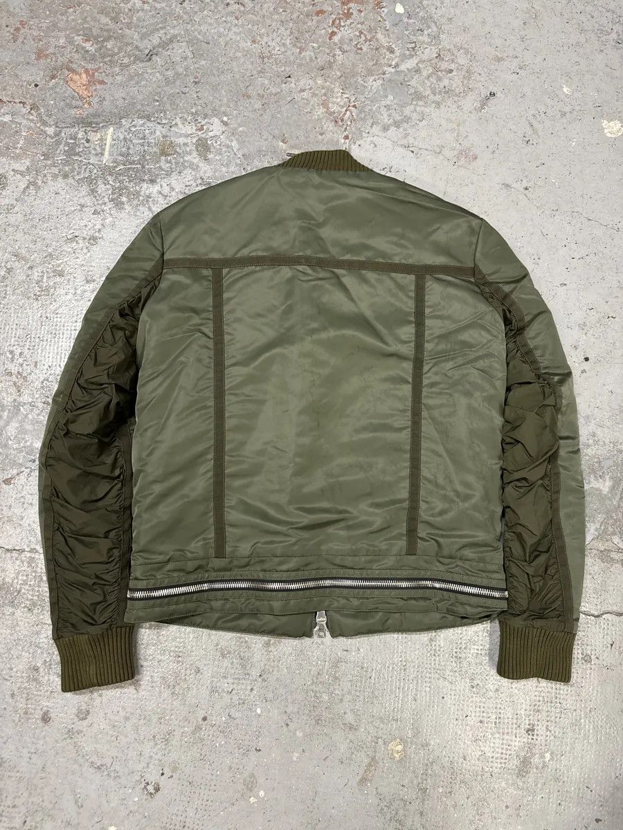 Balmain 2010s Balmain Multi Zips Aviator Green Bomber Jacket Size US M / EU 48-50 / 2 - 2 Thumbnail