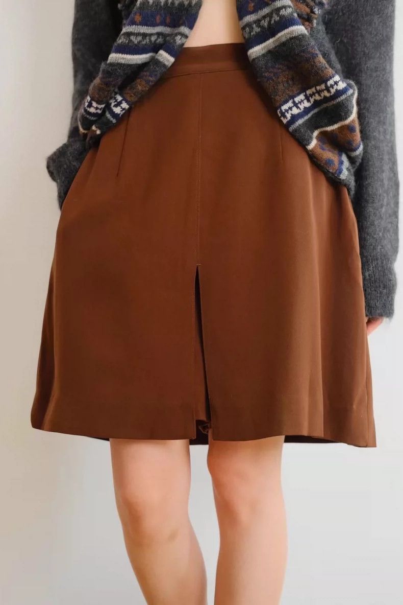 Kenzo KENZO size1 Chocolate mousse skirt pants Size 24" / US 00 / IT 34 - 2 Thumbnail