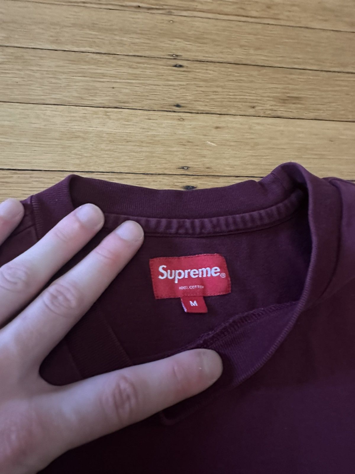 Supreme 2018 Supreme Playboy Pocket Tee Shirt Burgundy Medium Size US M / EU 48-50 / 2 - 3 Thumbnail