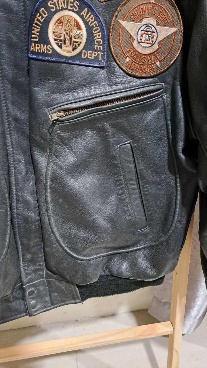 Genuine Leather RARE! Genuine Leather Jacket With pathwork Size US L / EU 52-54 / 3 - 8 Thumbnail