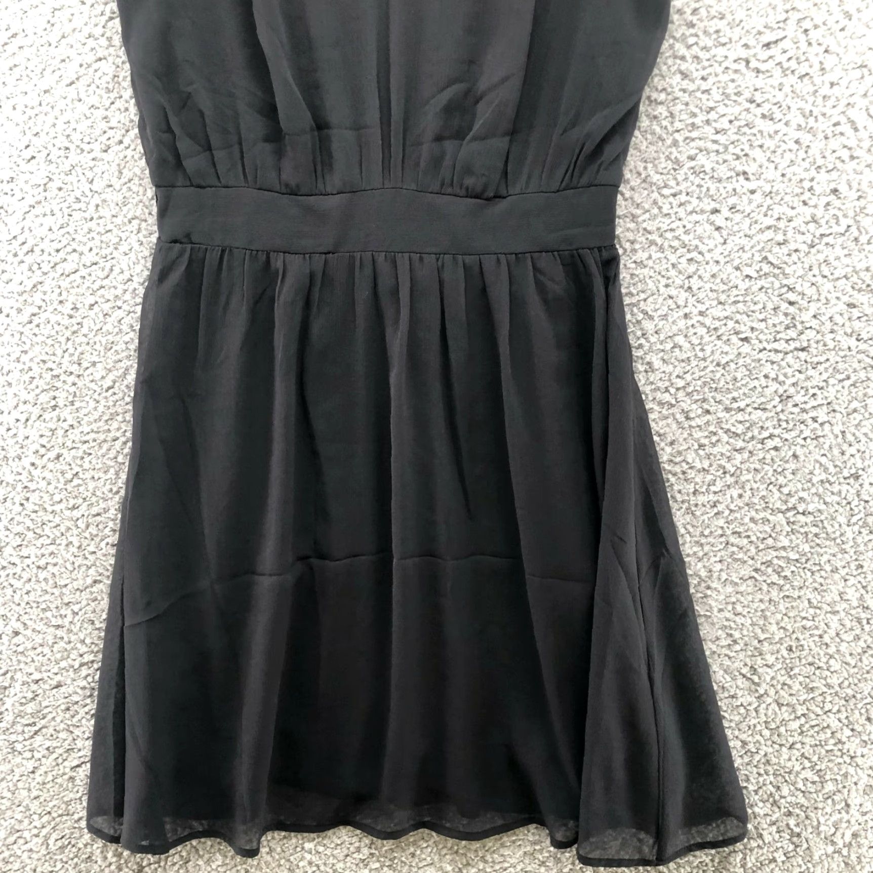 Vintage Vero Moda Cocktail Dress Womens S Cut Out Back Sequin Shoulders A-line Dress Short Black Sleeveless Party/Cocktail Formal 90s? Size S / US 4 / IT 40 - 3 Thumbnail