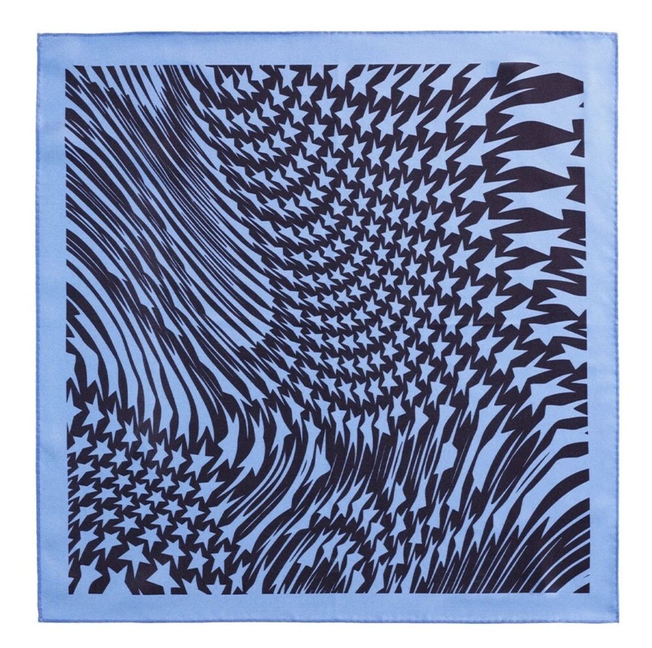 H&M × Mugler Mugler x H&M - Blue Swirled Star 18” Scarf (New) Size ONE SIZE - 1 Thumbnail