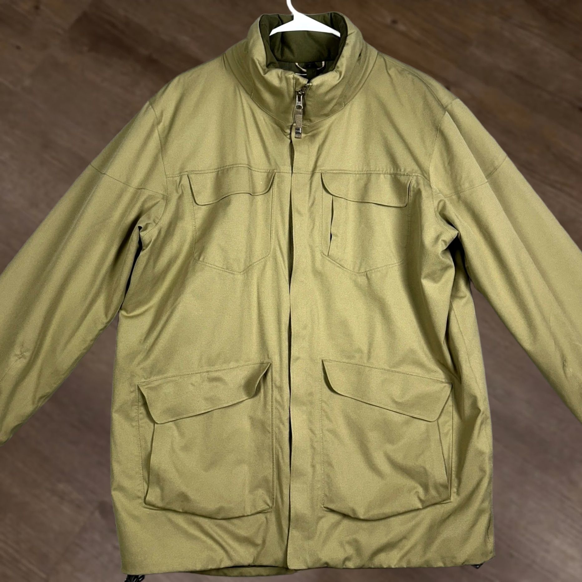 Vintage REI Jacket Mens Large Olive Green Insulated Field Military Zip Pocket Size US L / EU 52-54 / 3 - 1 Thumbnail