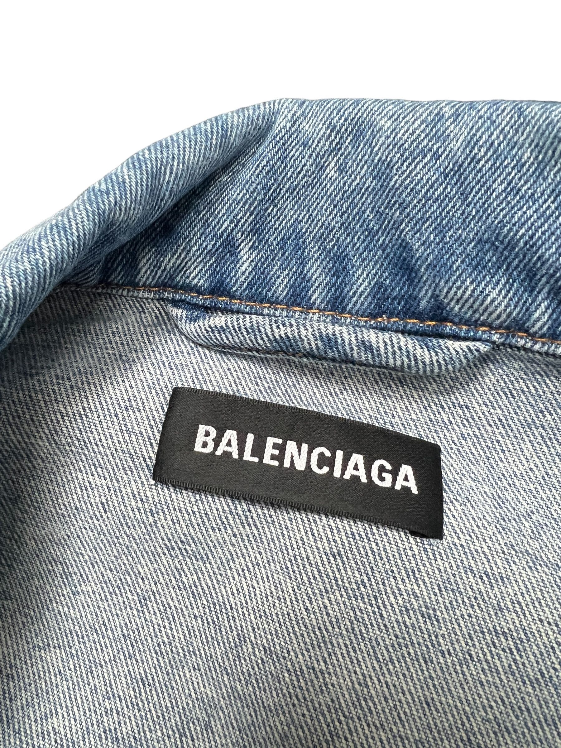 Balenciaga Balenciaga logo denim jacket Size US S / EU 44-46 / 1 - 3 Thumbnail