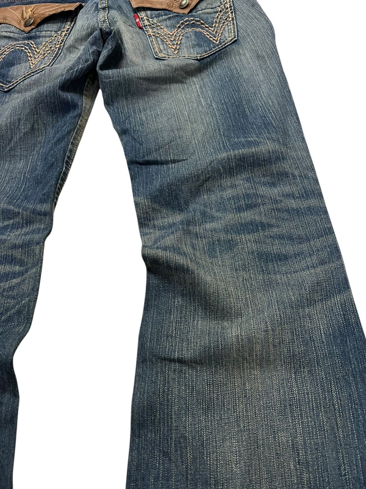 Edwin 💥Flare💥Vintage Edwin XV Mud Wash Clawmark Jean Very Rare Size US 32 / EU 48 - 13 Thumbnail