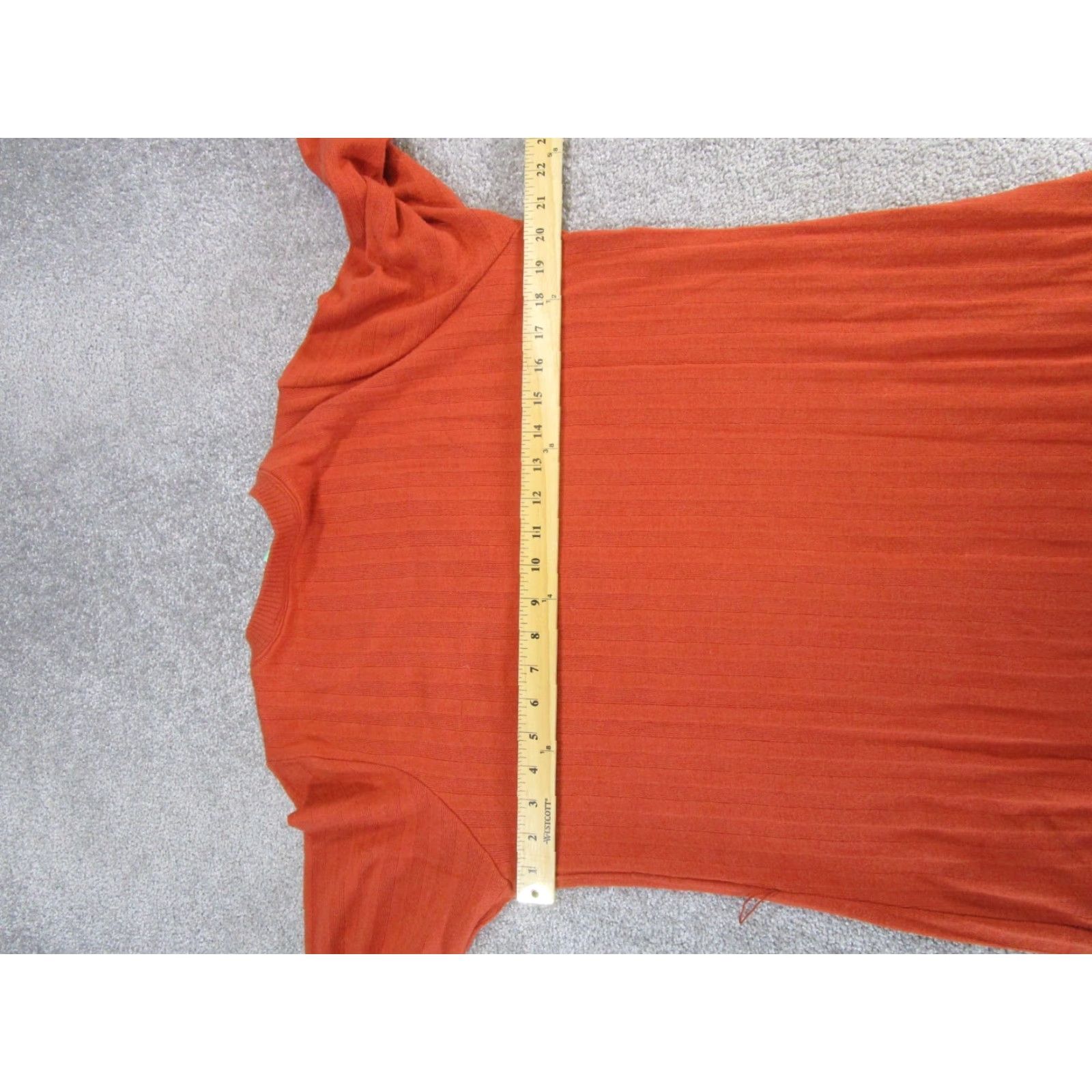 Anthropologie Anthropologie Sweater Dress Womens 1X Orange Dress Midi V-Neck Long Sleeve Button Knit Casual Party/Cocktail Travel 1X Orange Womens Size XL / US 12-14 / IT 48-50 - 6 Thumbnail