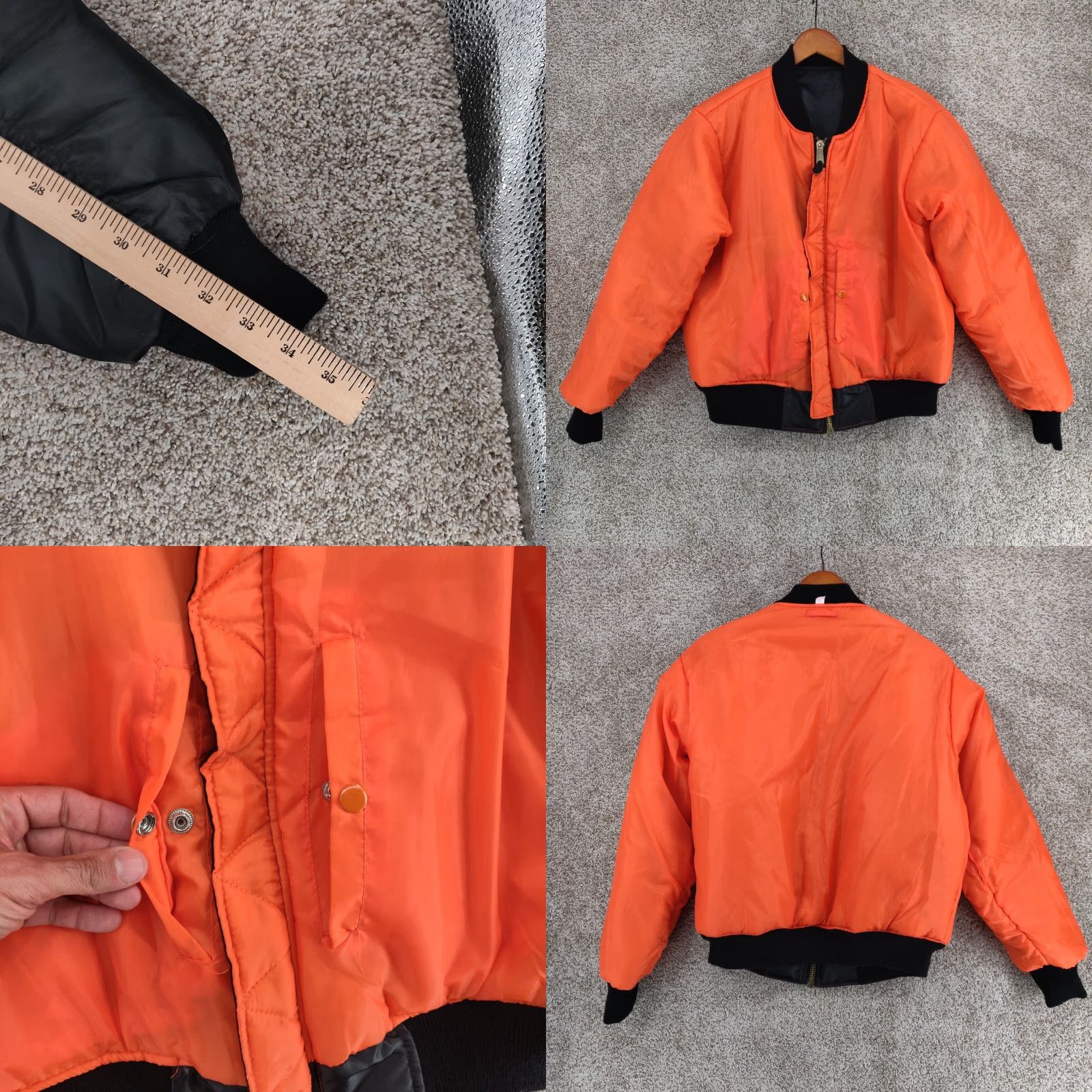 Rothco VINTAGE Rothco MA-1 Jacket Mens Small Reversible Bomber Flight Nike? Size US S / EU 44-46 / 1 - 10 Thumbnail
