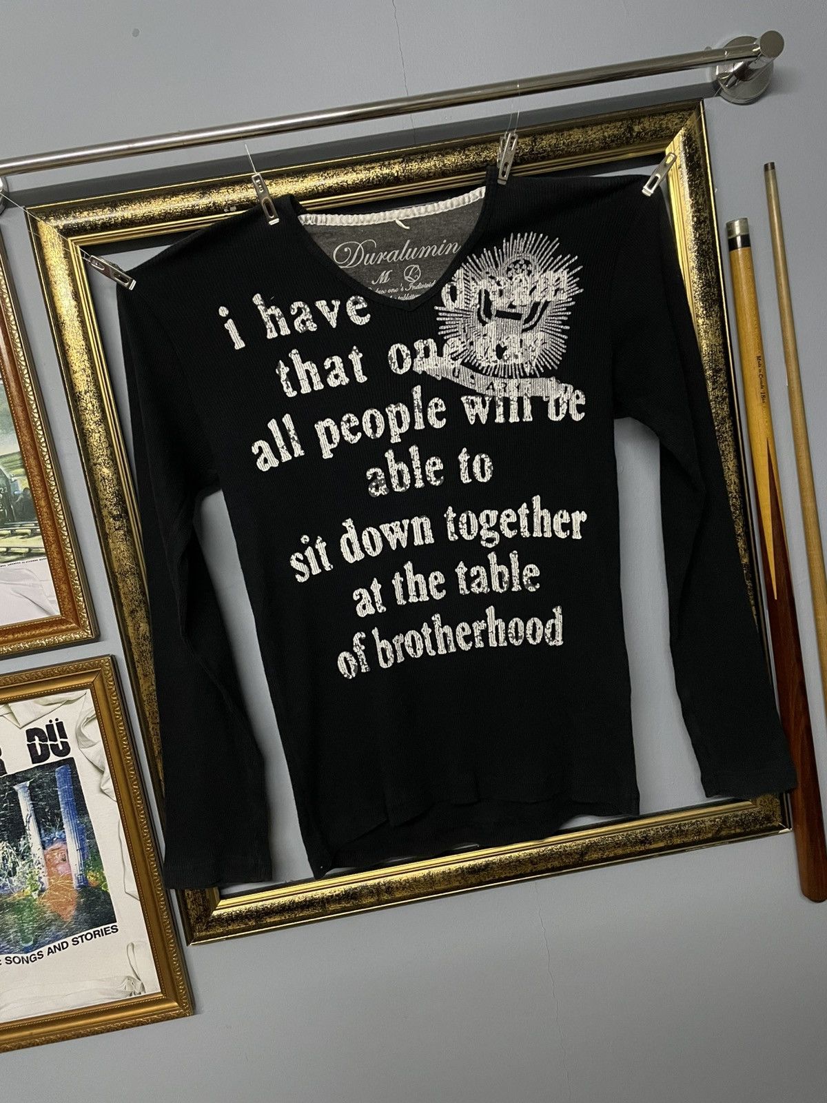 Designer × Japanese Brand × Vintage Vintage 1990s Japan Duralumin Poem Brotherhood Thermal Black Size US S / EU 44-46 / 1 - 2 Thumbnail