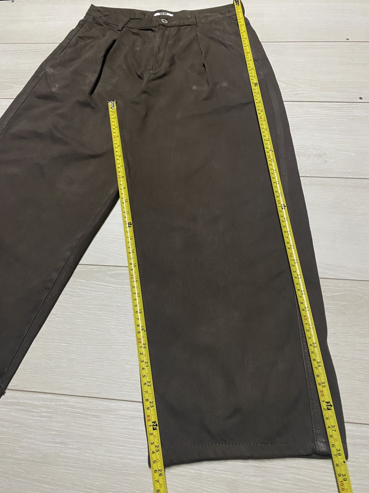 Jil Sander × Uniqlo Uniqlo Sky Brown Distressed Like Jnco Super Baggy Jeans Size US 30 / EU 46 - 11 Thumbnail