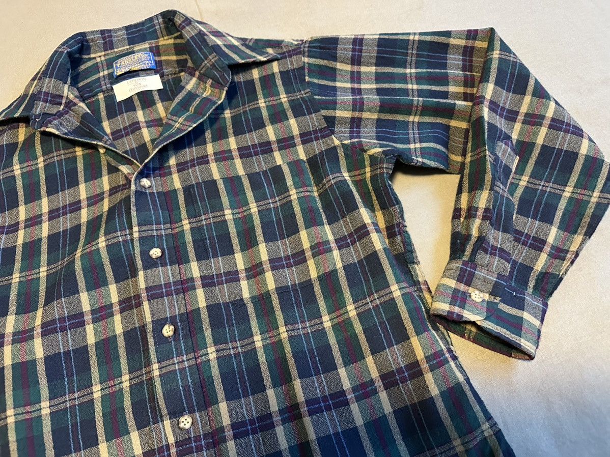 Pendleton Vintage Sir Pendleton Womens 100% Wool Plaid Button Up Shirt Size L / US 10 / IT 46 - 2 Thumbnail