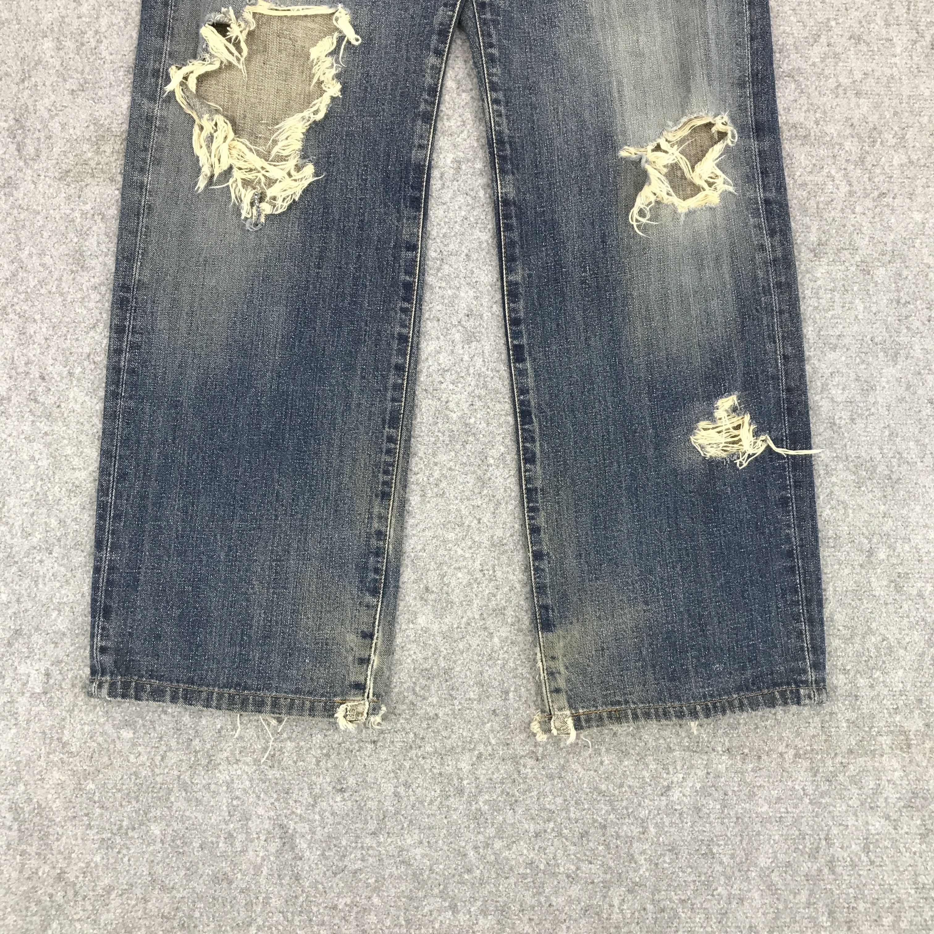 Edwin × Japanese Brand JAPAN EDWIN RIPPED DISTRESSED DENIM JEANS PANTS Size US 30 / EU 46 - 4 Thumbnail
