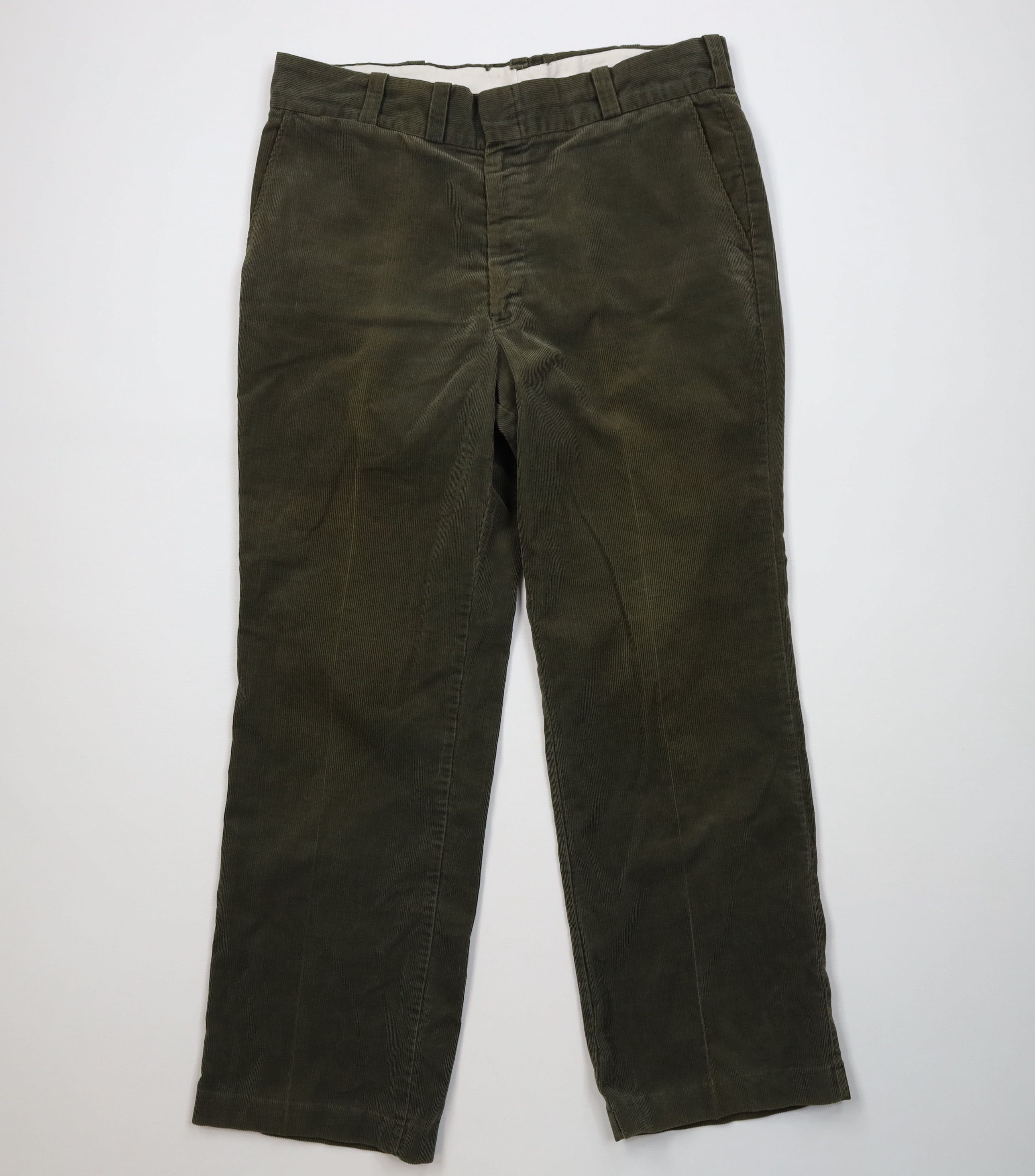 Vintage Vintage 70s Big Mac Flared Wide Leg Corduroy Pants Green USA Size US 36 / EU 52 - 1 Thumbnail