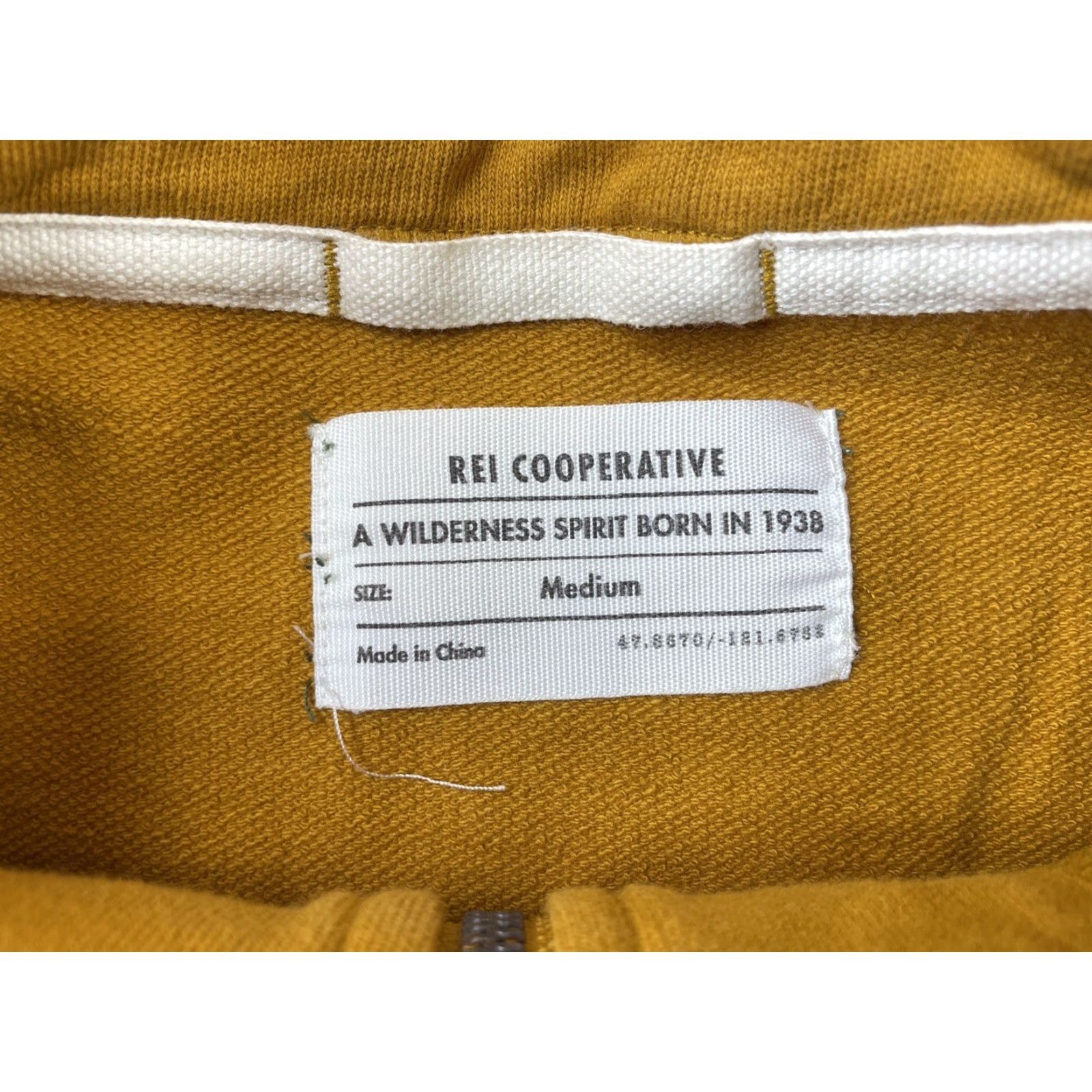 Vintage REI Sweatshirt Mens M Yellow 1/4 Zip Mock Neck Pullover Cotton Regular Fit Outdoors Size US M / EU 48-50 / 2 - 2 Thumbnail