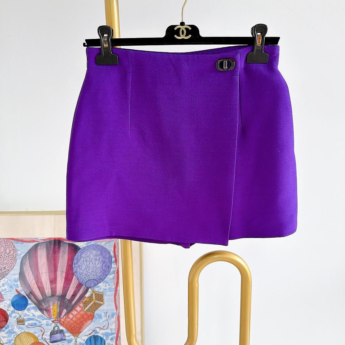 Dior Dior Purple Wool Blend Shorts Size 36 Size 26" / US 2 / IT 38 - 1 Thumbnail